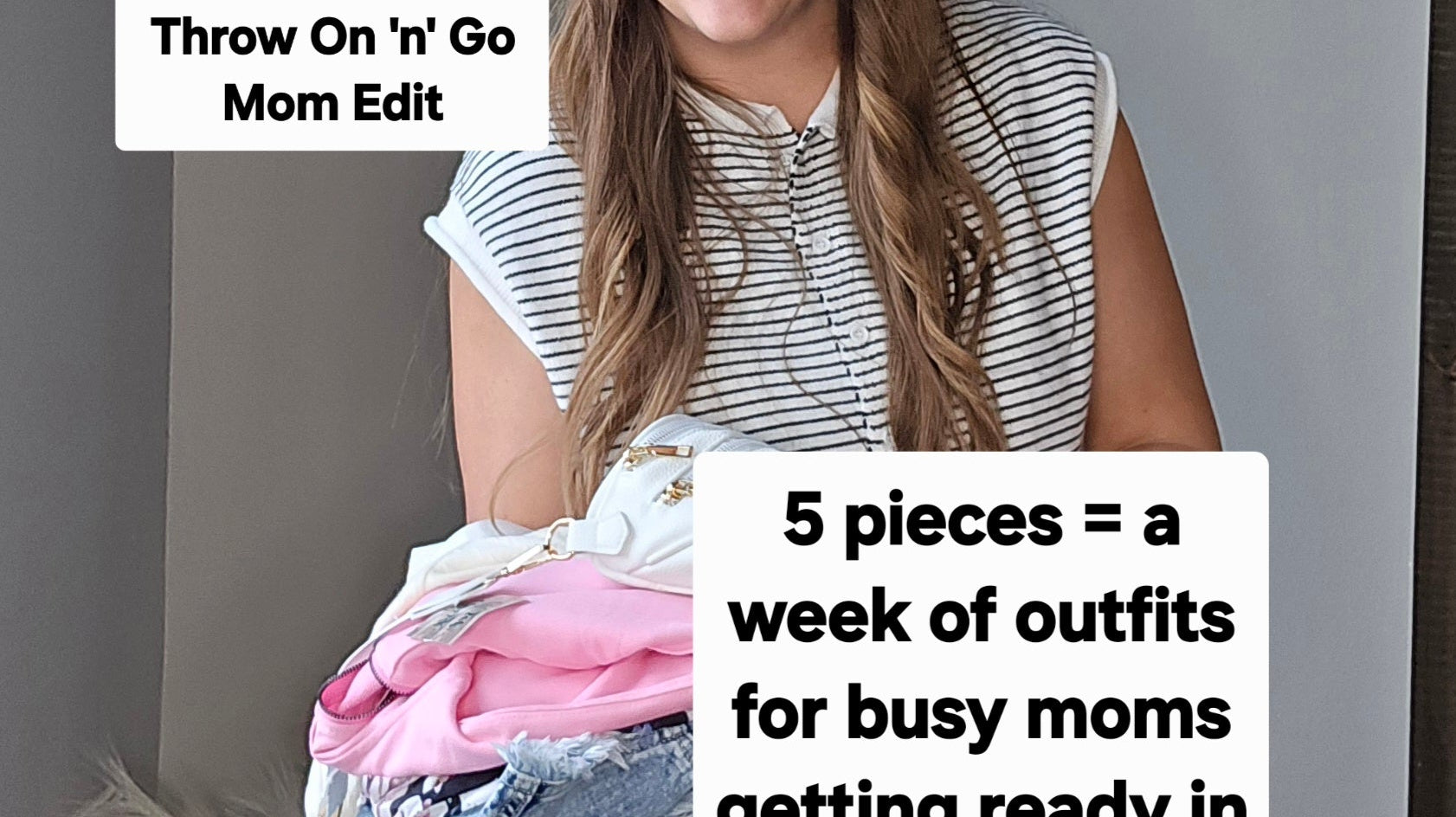 5 Pieces = a week of spring outfits for busy moms