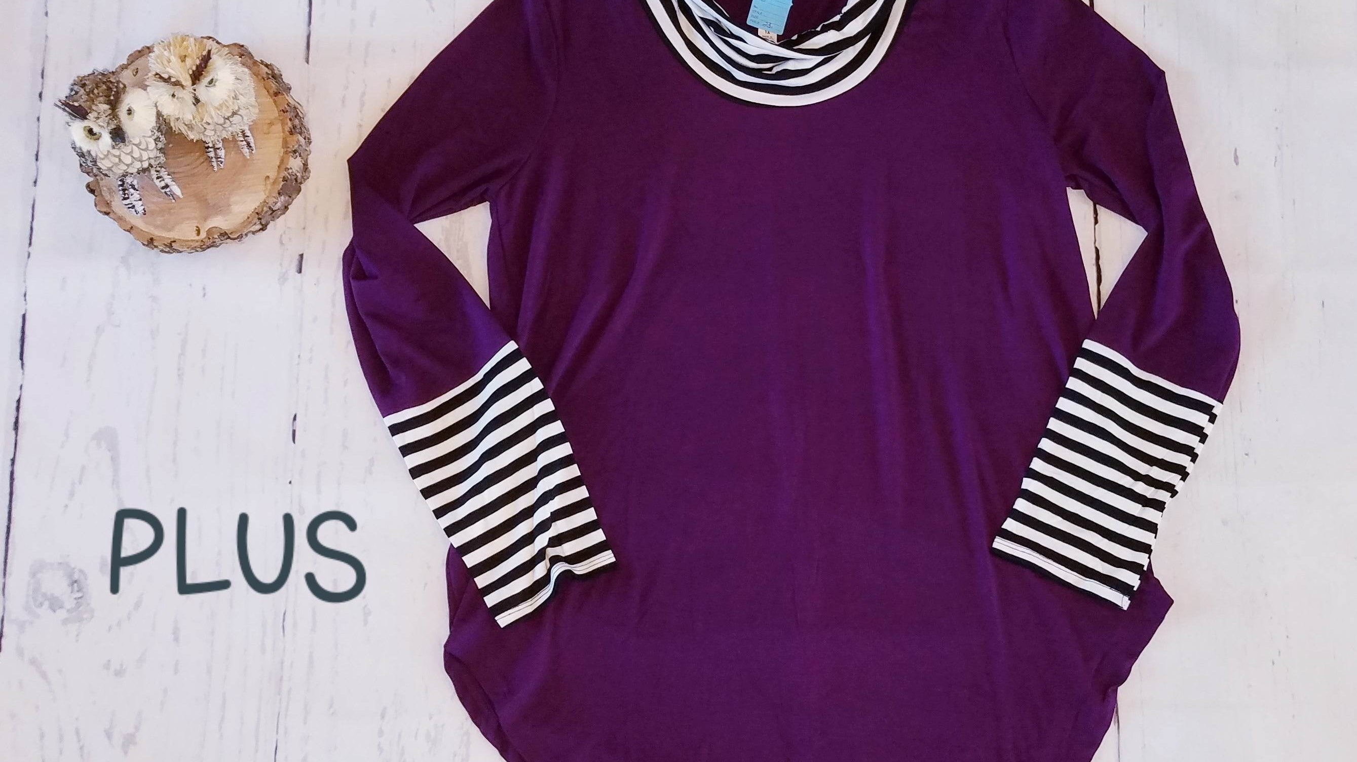 Purple and Stripes in PLUS size - Classy Closet Shop