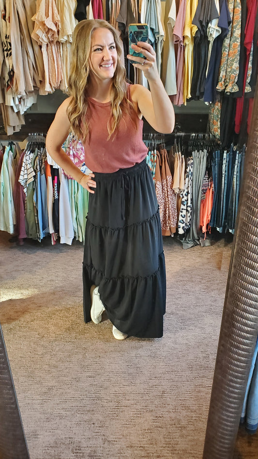 Four Ways to Style the Same Maxi Skirt
