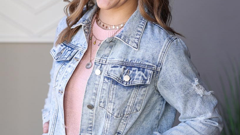 Fit Try-On: Distressed Denim Jacket + Spring Outfit Inspo