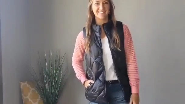 How to Wear a Black Puffer Vest 3 Ways