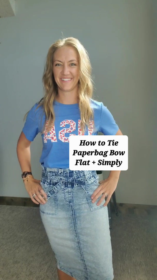 How to Tie your Paperbag Bow Flat + Simply