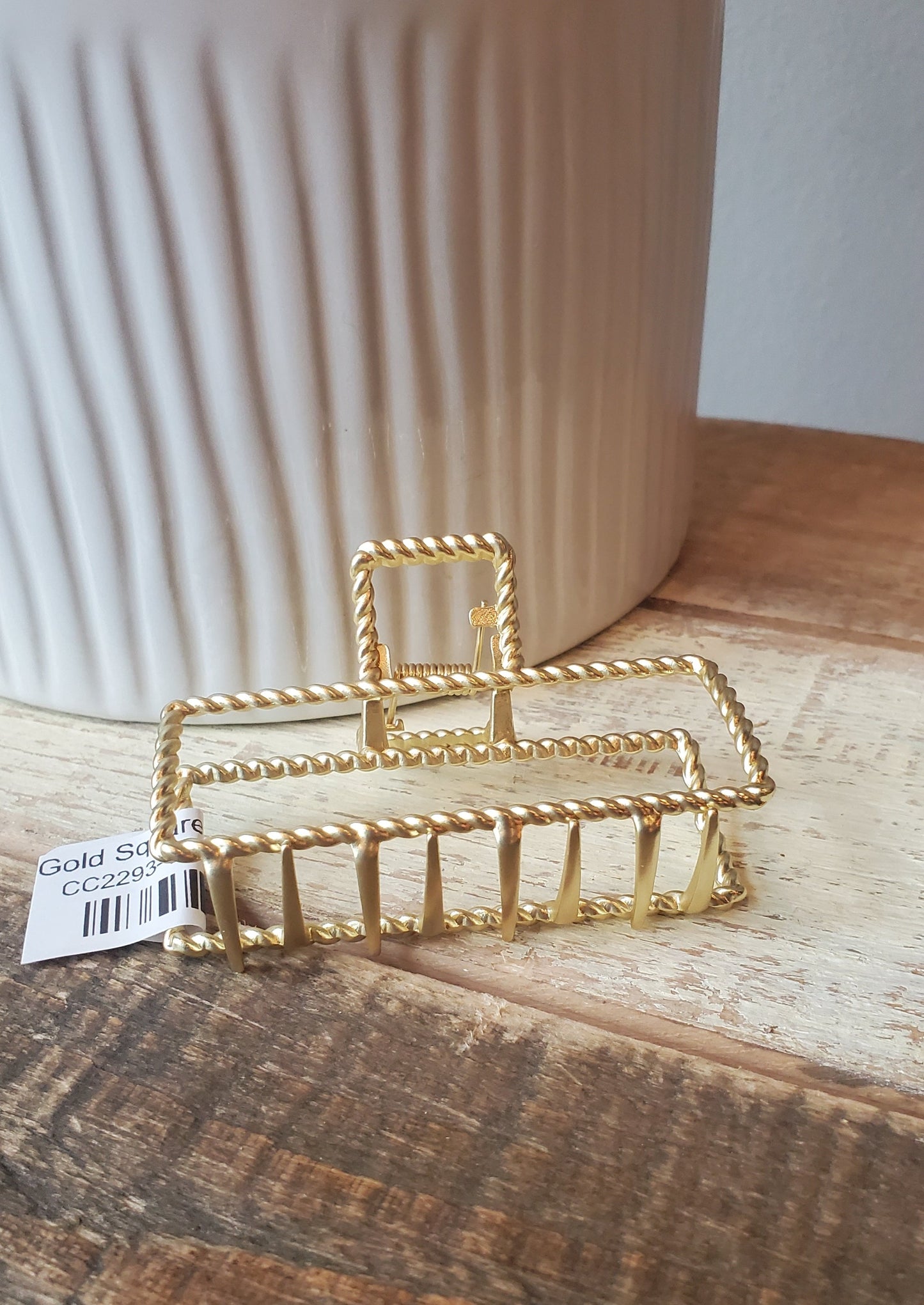 Gold Square Claw Clip