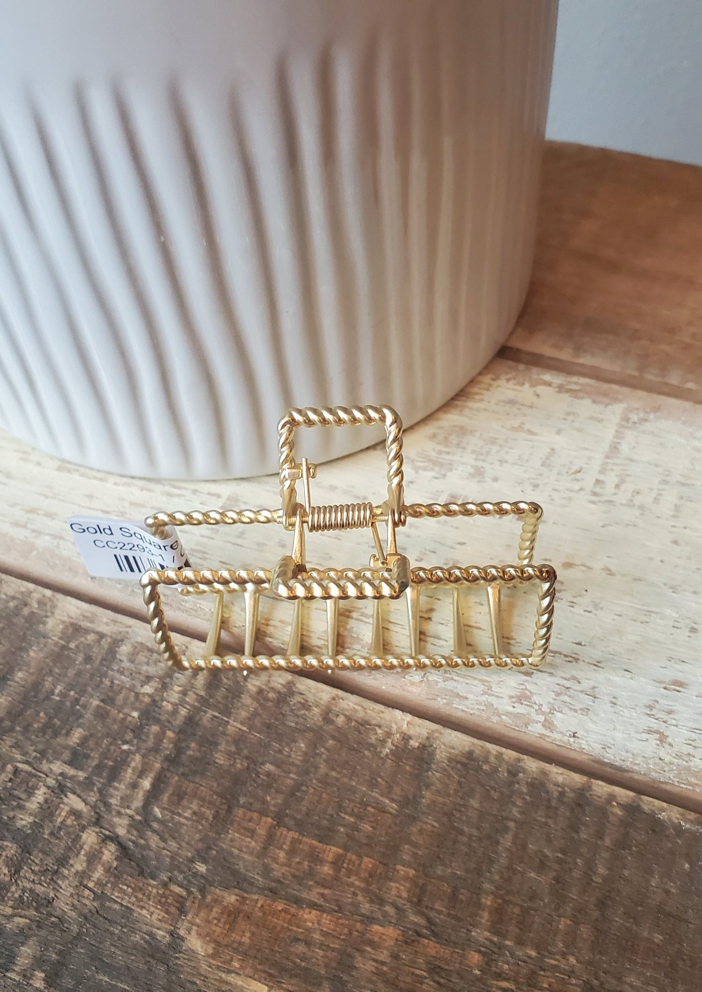 Gold Square Claw Clip