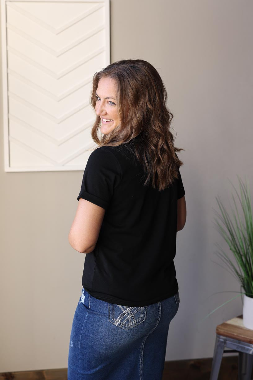 Black "Mama Needs Coffee" Tee, S