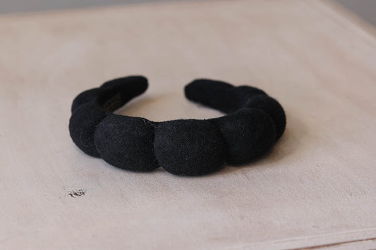 Black Spa Sponge Terry Towel Headband