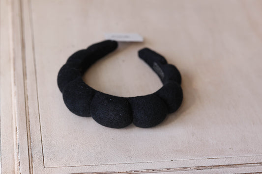 Black Spa Sponge Terry Towel Headband