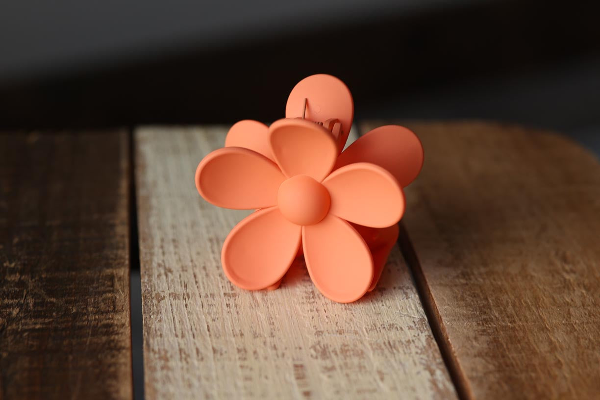 Coral Flower Claw Clip | Gifts for Her at Classy Closet Online Boutique for Women's Modest Fashion