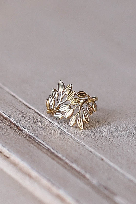 The perfect ring for summer is here. Completely adjustable, this ring is a one size fits all and will be your new favorite.
"All of our rings are gold plated stainless steel. Because stainless steel is a strong material, our pieces hold up through everyday wear and tear. No jewelry is designed for water as every time jewelry gets wet, it will slowly remove some of its platting. Every day washing hands and dishes will not affect the color of the metal but continued water exposure will eventually remove the