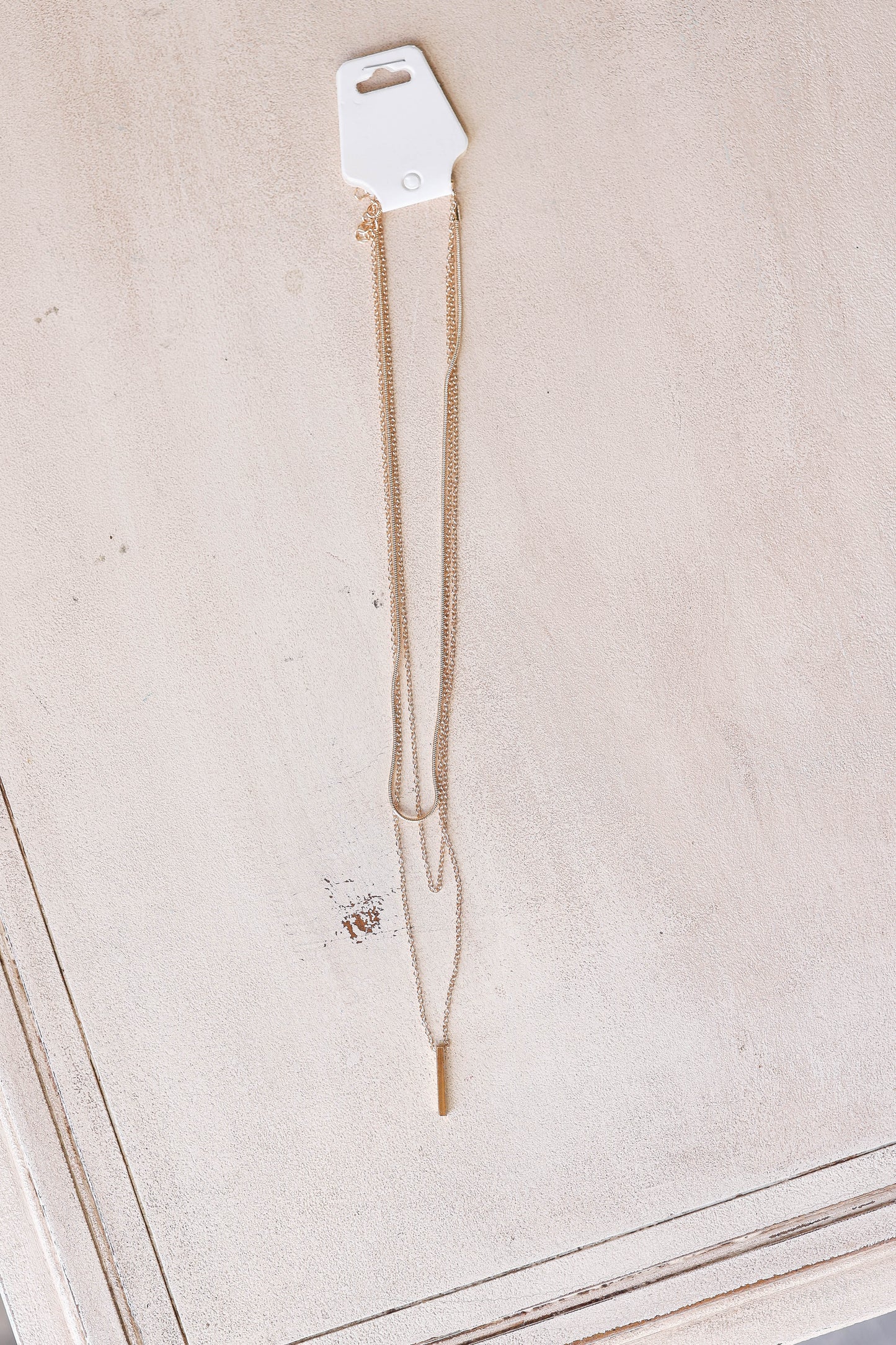 Gold Bar Layered Necklace
