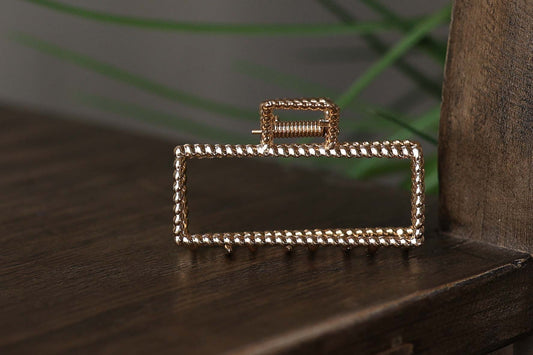 Gold Square Claw Clip