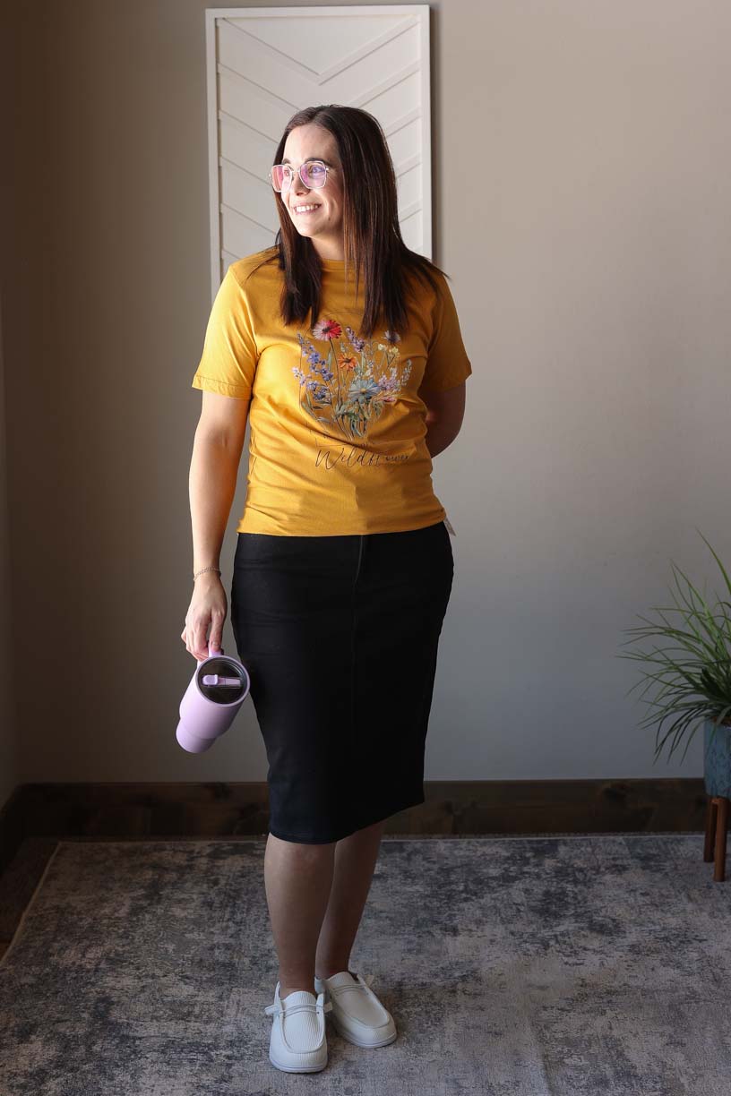 Mustard Wildflower Graphic Tee