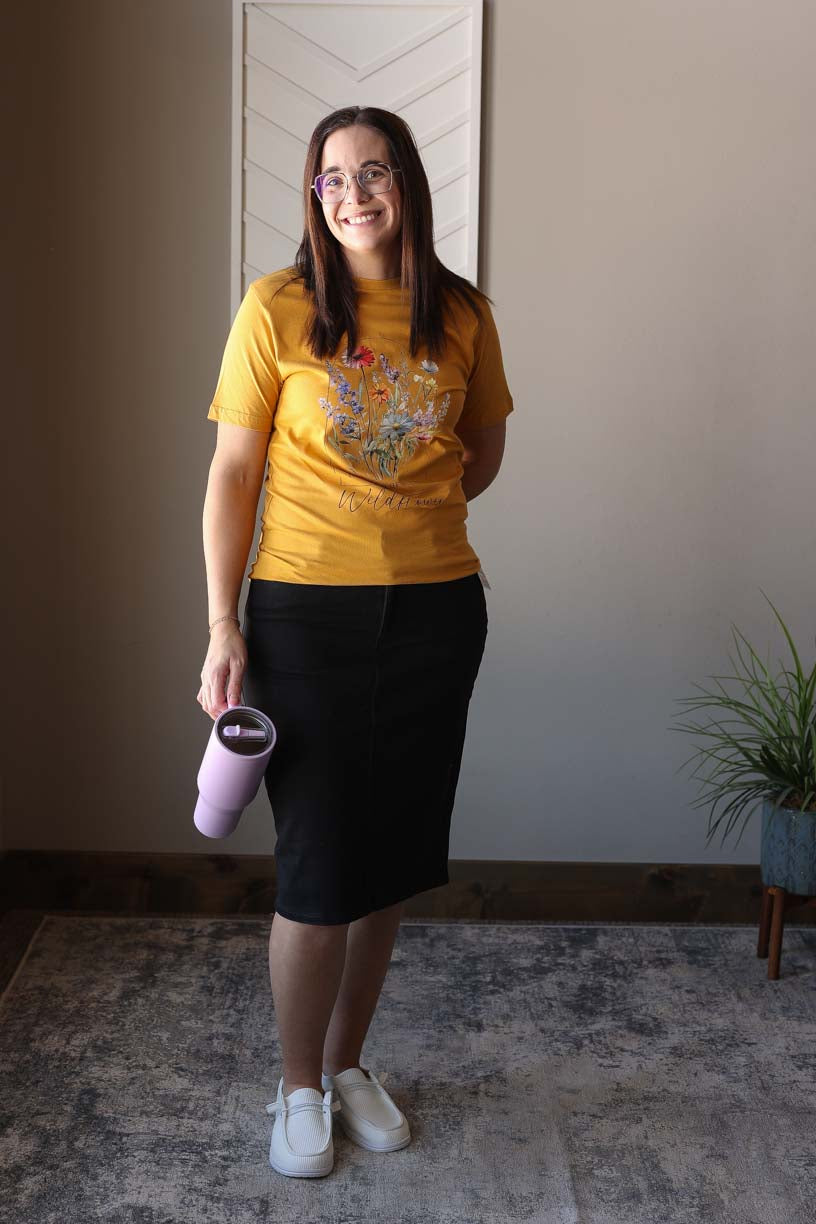 Mustard Wildflower Graphic Tee