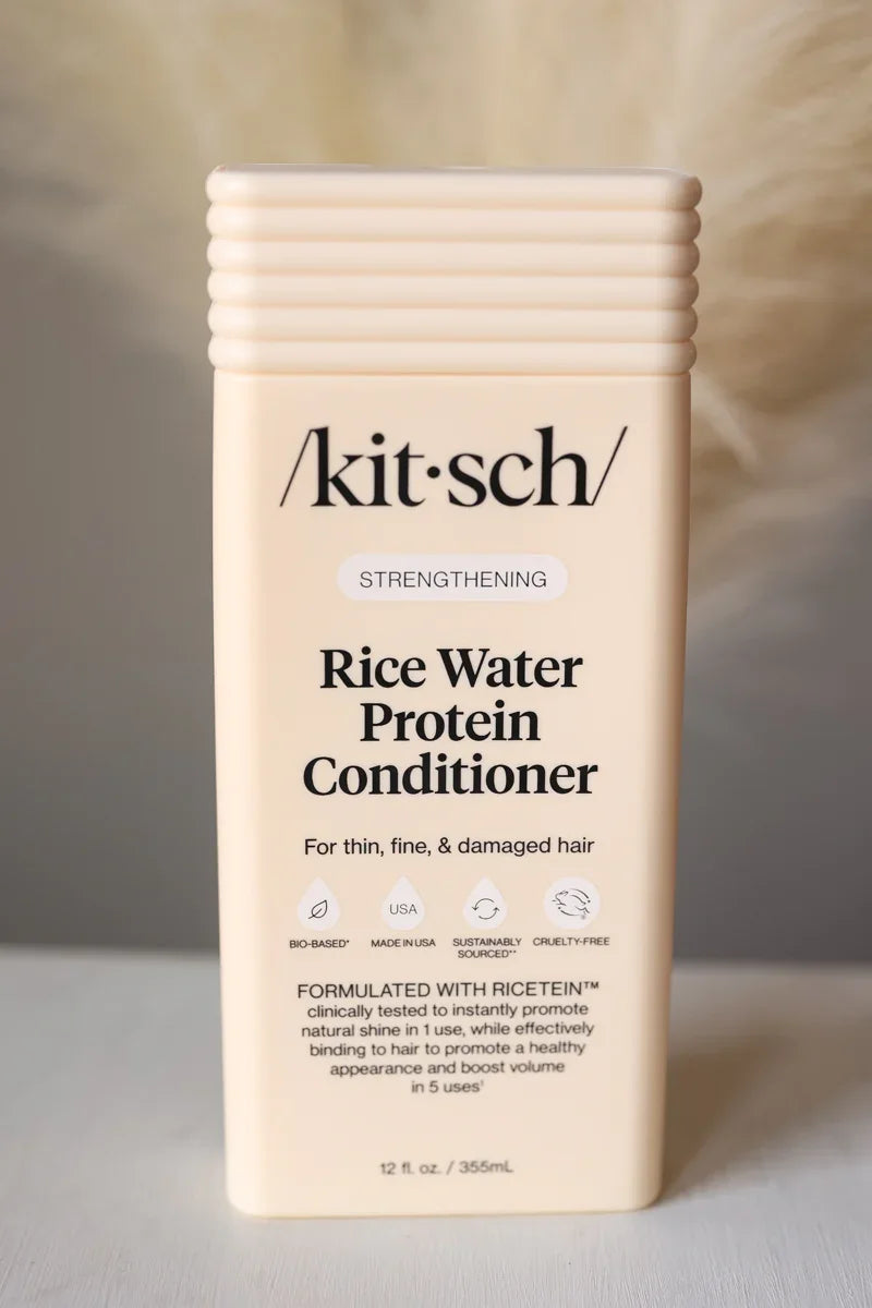 rice water protein conditioner kitsch hair liquid bottle