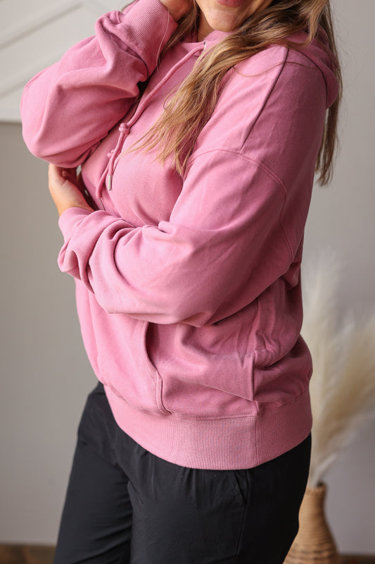 Mulberry Kangaroo Pocket Hoodie; S-2XL PLUS