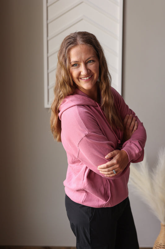 Mulberry Kangaroo Pocket Hoodie; S-2XL PLUS