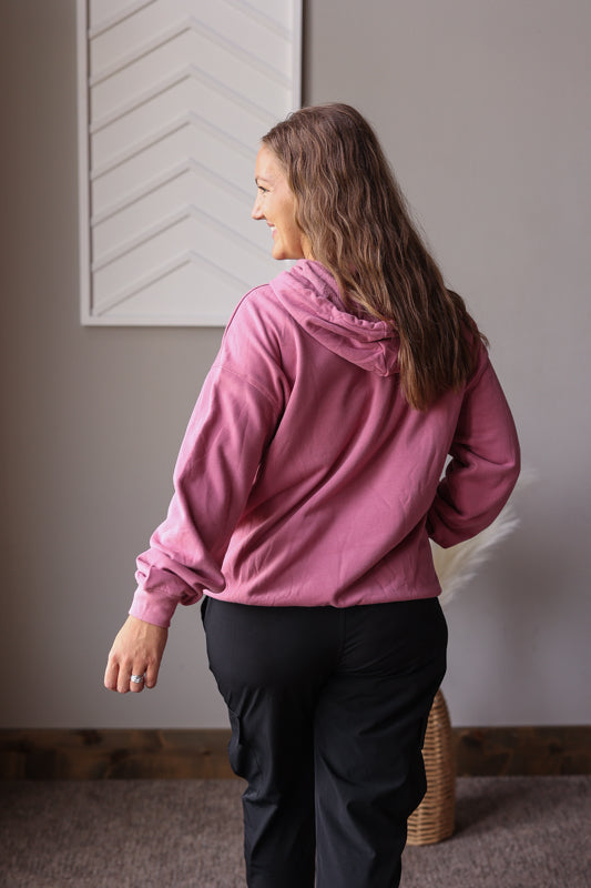 Mulberry Kangaroo Pocket Hoodie; S-2XL PLUS