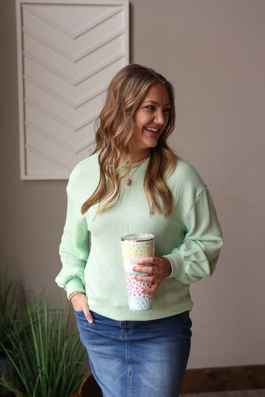 Introducing our Lime Corded Ribbed Top - the perfect addition to your wardrobe for a pop of energy! Made with our favorite corded ribbed material, this top is not only stylish but also durable for everyday wear. Simply throw it on and go for effortless style! Classy Closet online women's clothing store for everyday outfits, cute mom outfits, and modest fashion. Hull, Iowa