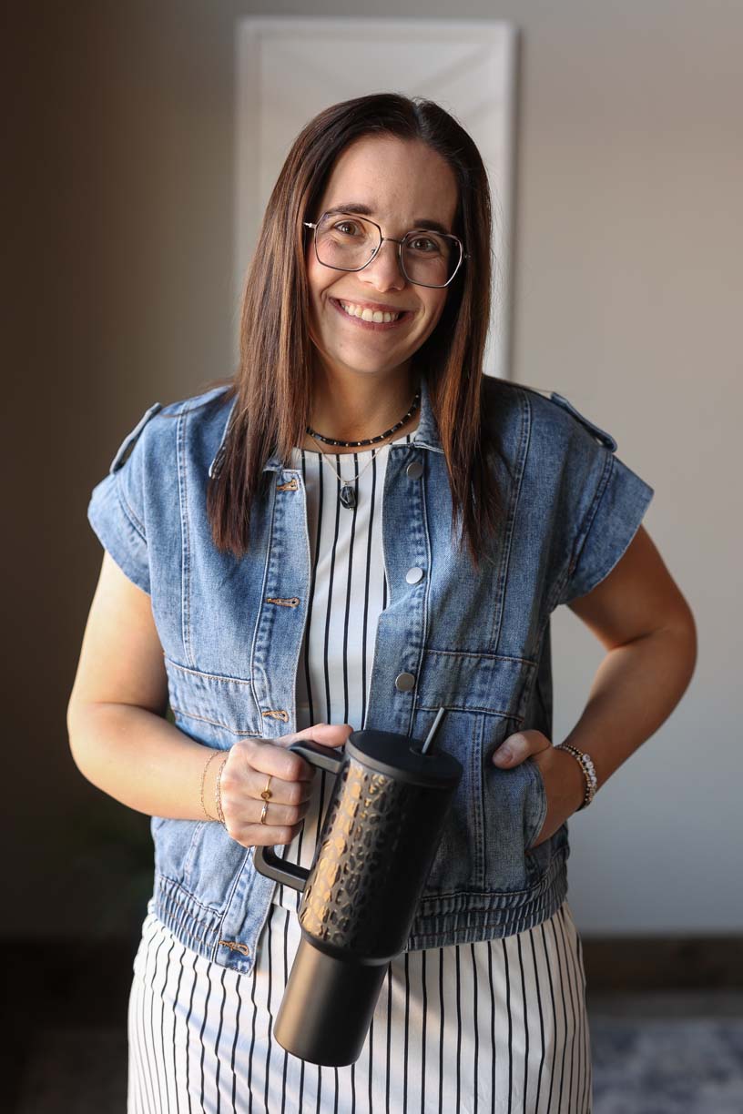 Denim Wash Button Up Vest Jacket, Small