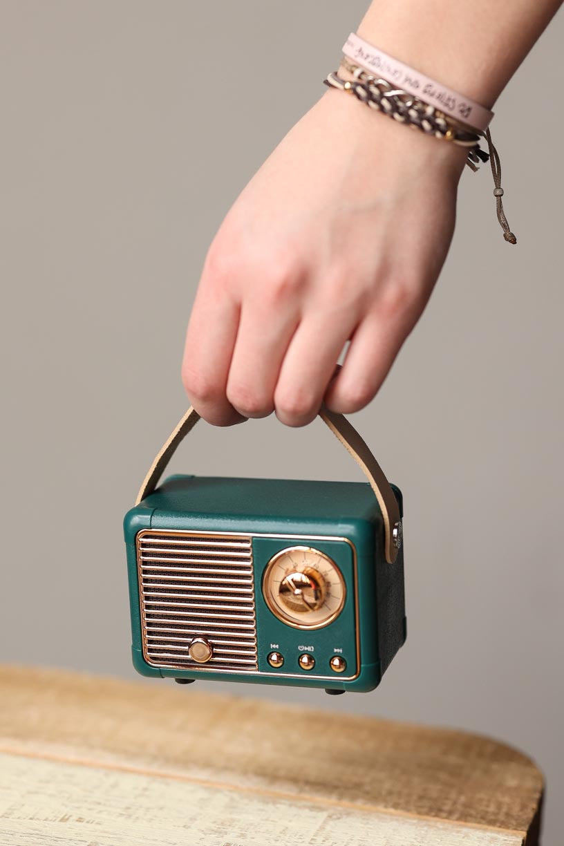 Introducing the Pink Retro Mini Wireless Bluetooth Speaker - not only does it deliver great sound, but it also adds a touch of cute retro style to any desk or office space. Enjoy your music with this adorable speaker, or use it as a fun decoration. Classy Closet Online Women's Boutique for Cute Casual Spring Outfits