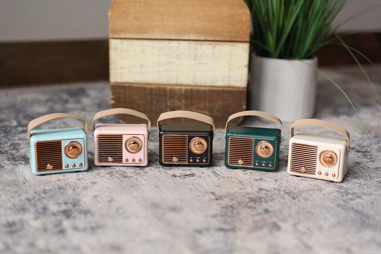 Black Retro Mini Wireless Bluetooth Speaker