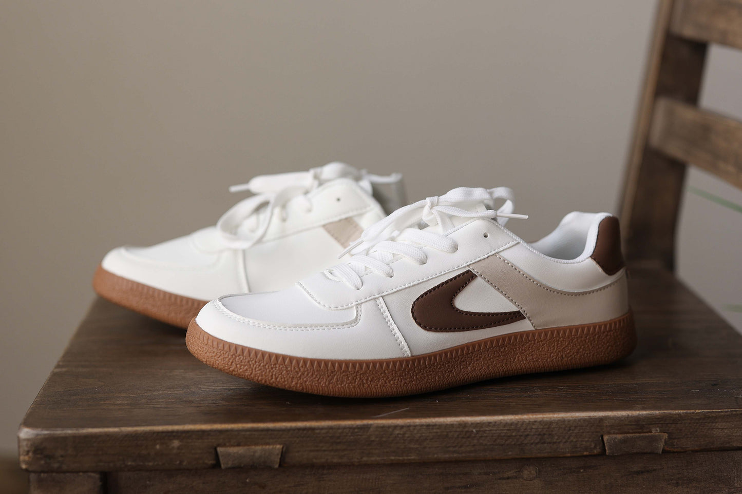 Coffee Color Contrast Sneakers