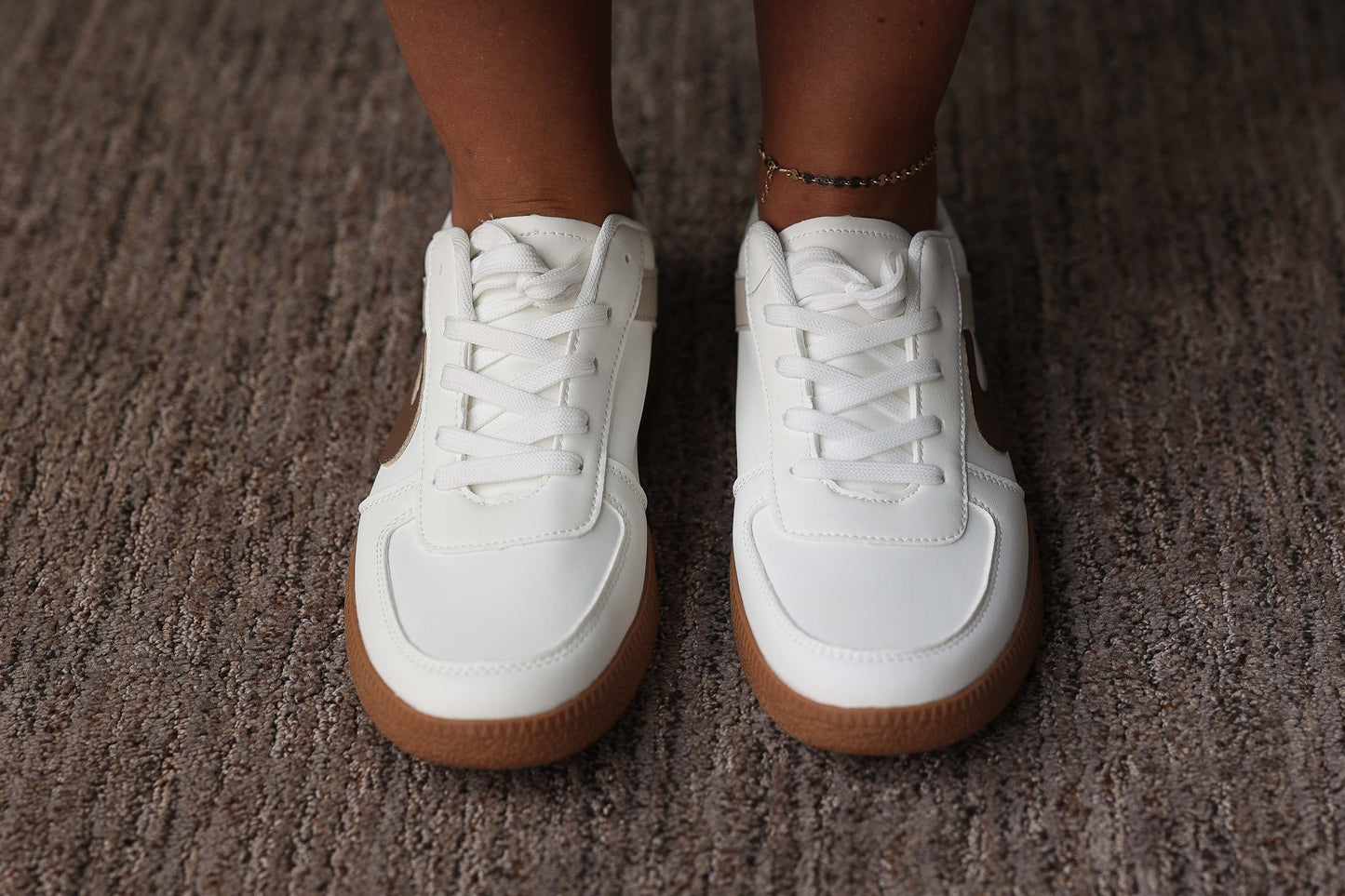 Coffee Color Contrast Sneakers