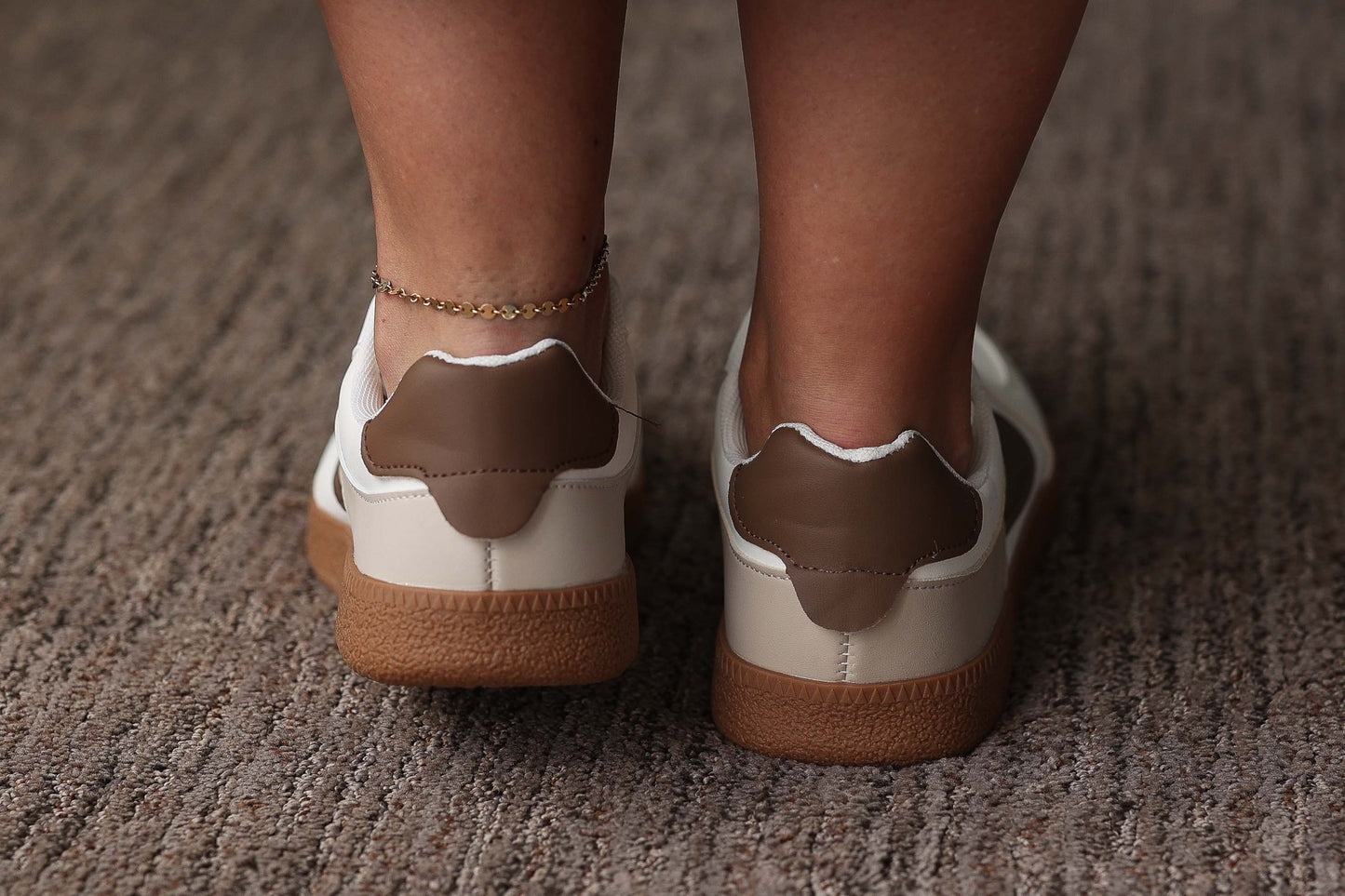 Coffee Color Contrast Sneakers