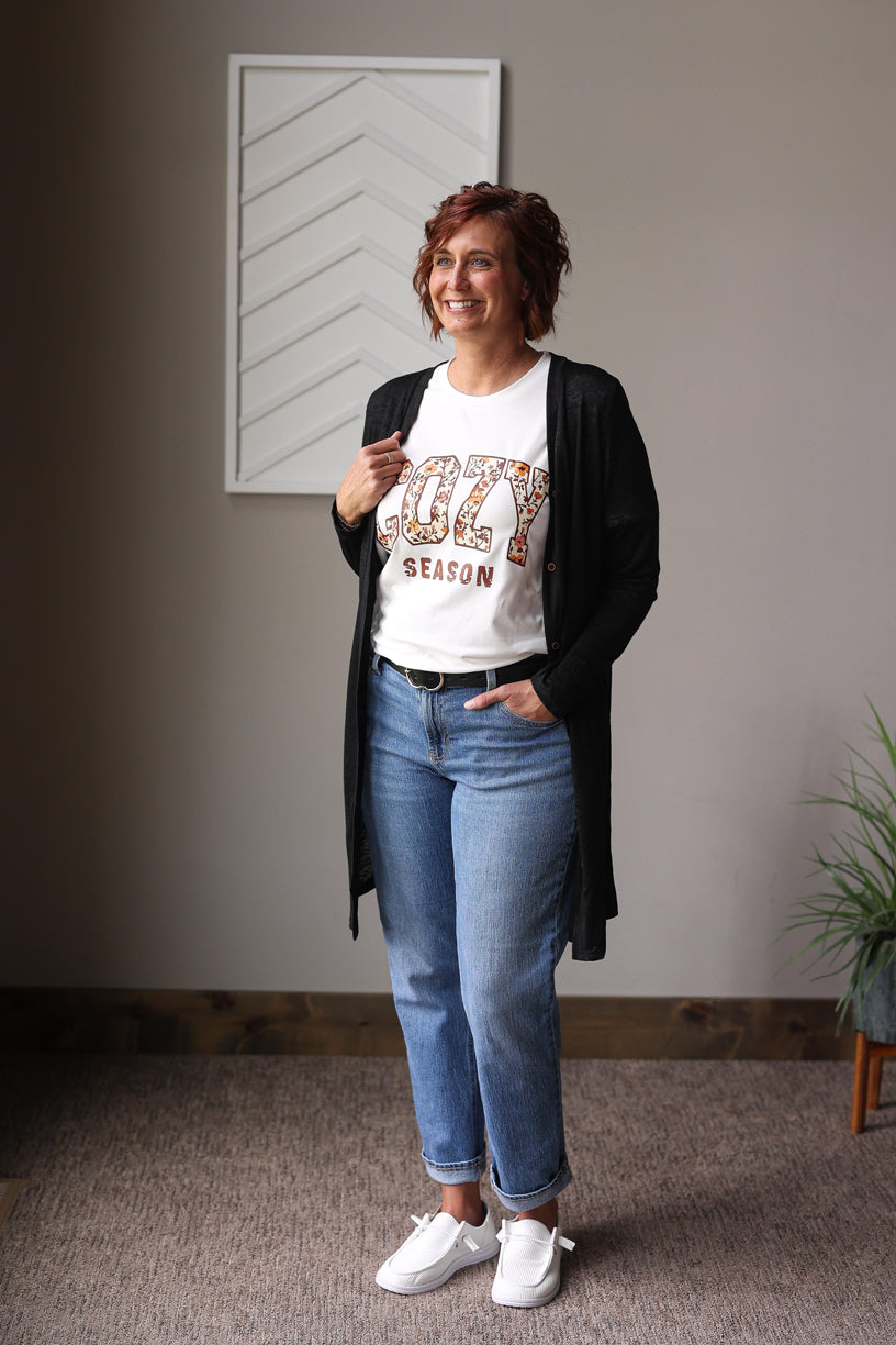 Black Button Cardigan