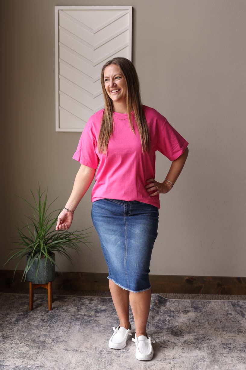 Bright Pink "Sunshine On My Mind" Tee
