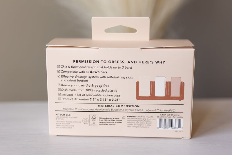 Self-draining Soap Dish - Terracotta