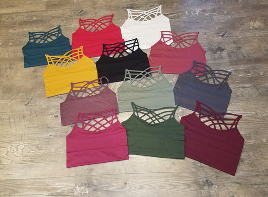 Criss Cross Seamless Long Boutique Tank Tops Classy Closet Shop