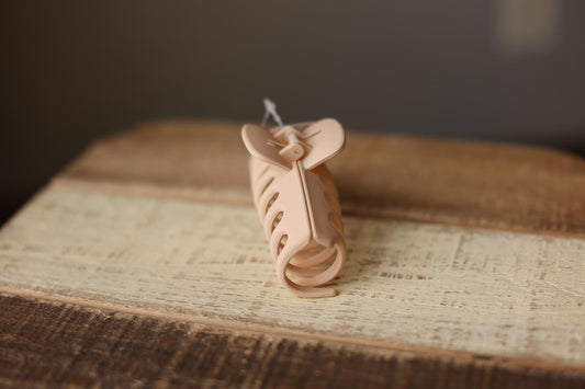 Tan Circle Claw Clip, Cute Hair Accessories, Girl or Women Hair Claw Clip