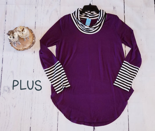 Purple and Stripes in PLUS size