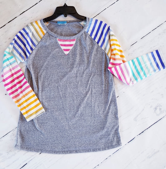 Multi-Striped Grey Speckled Boutique Shirt