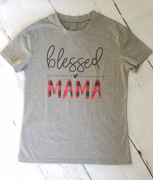 Blessed Mama Grey Boutique Shirt