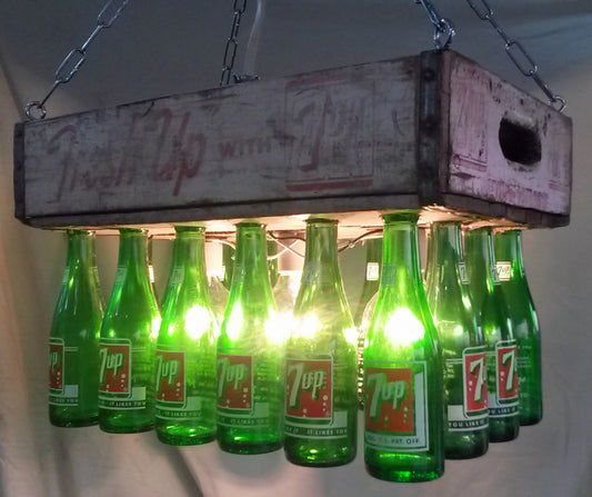 Vintage 7 Up Crate Light