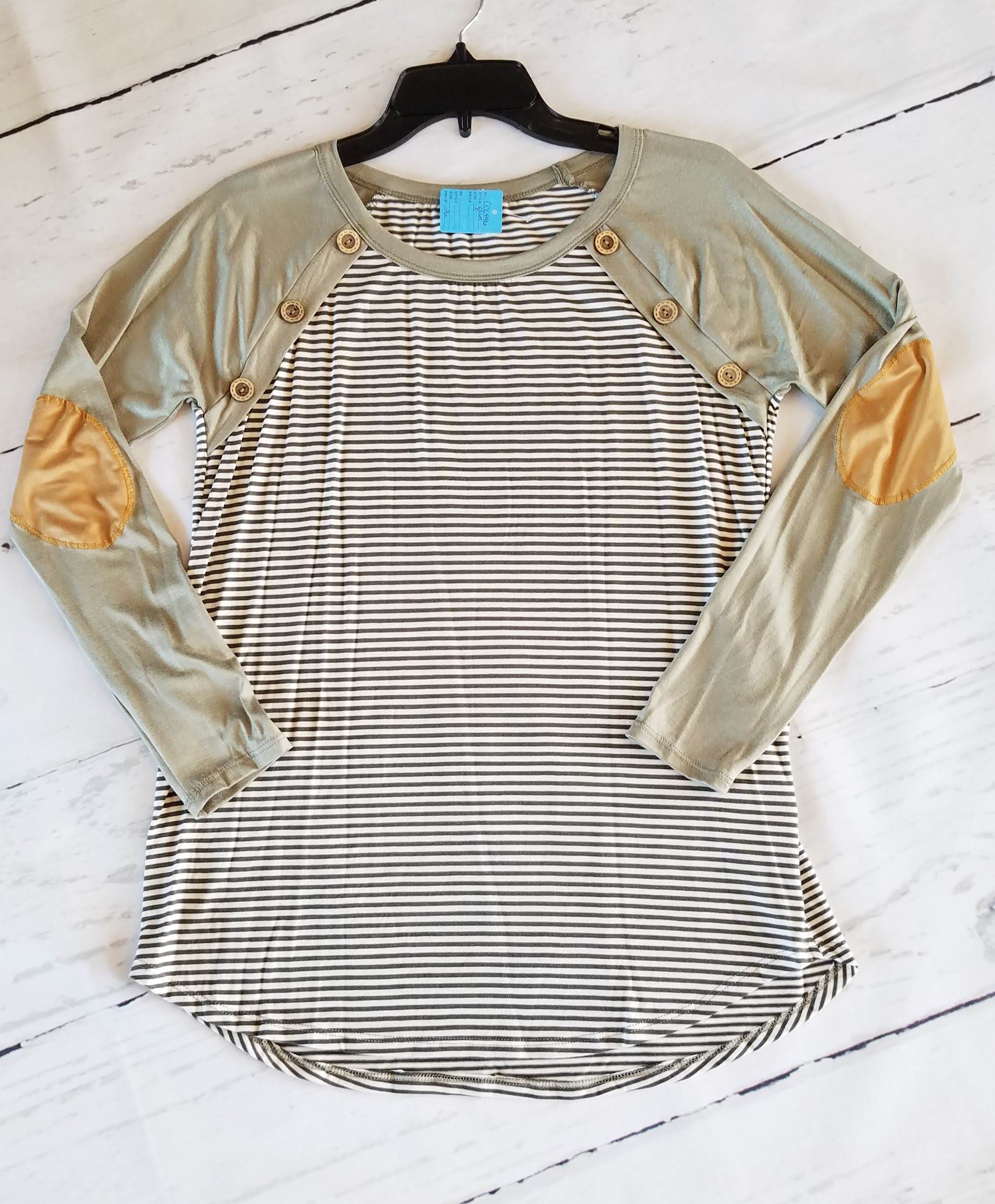 Light Olive with Buttons Spring Transition Boutique Shirt - Classy Closet Shop