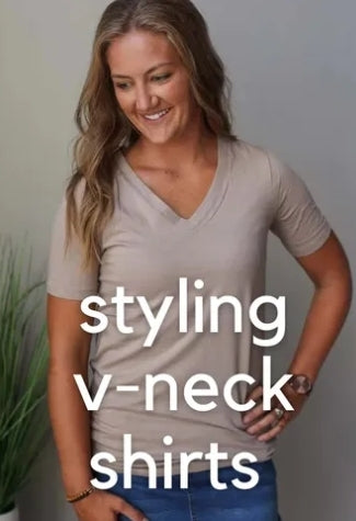 3 Ways to Style a Layering V-Neck Tee into Fall Outfits