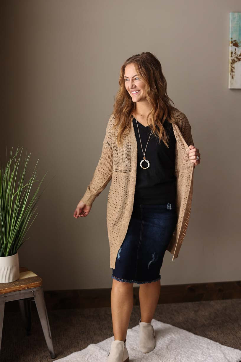 Styling the Khaki Lightweight Cardigan for Spring Occasions