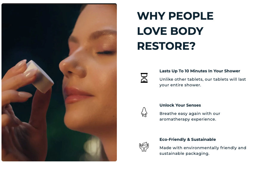 Body Restore Shower Steamers Bombs Bag