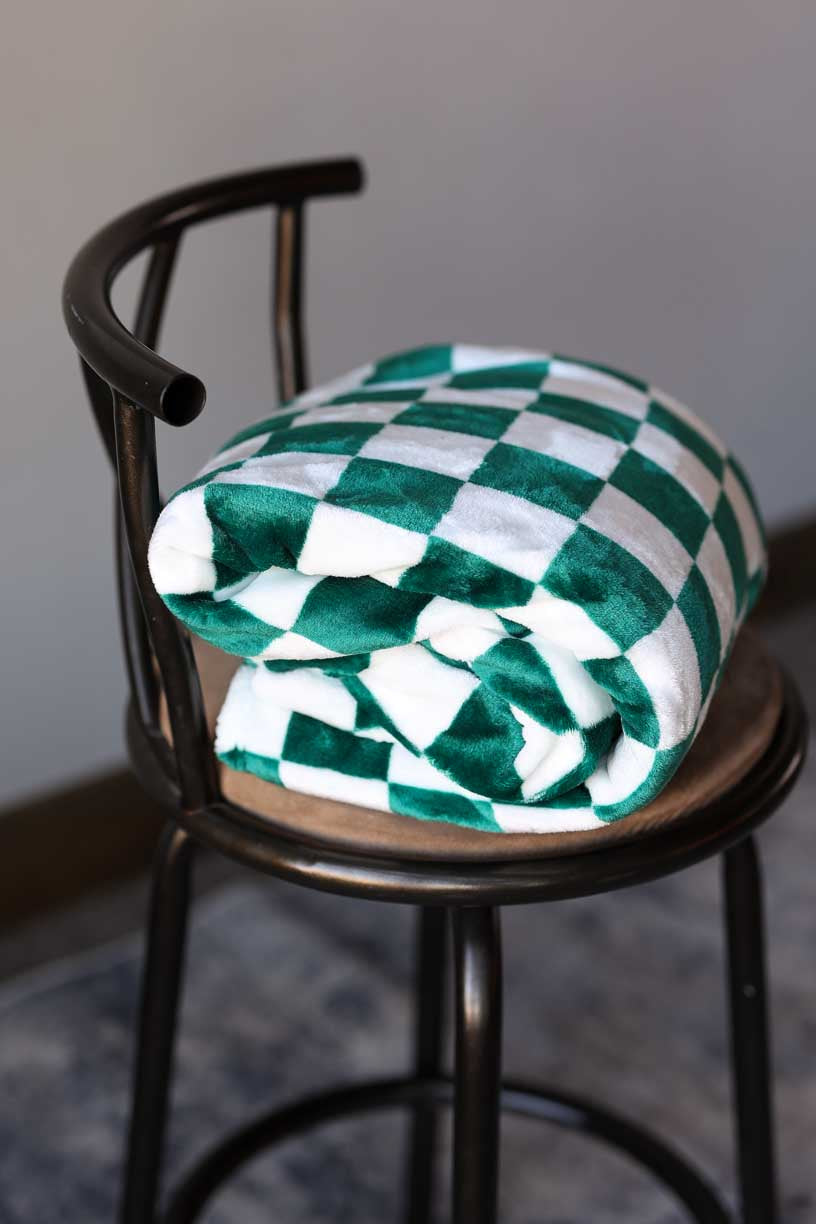 Emerald Checkerboard Blanket