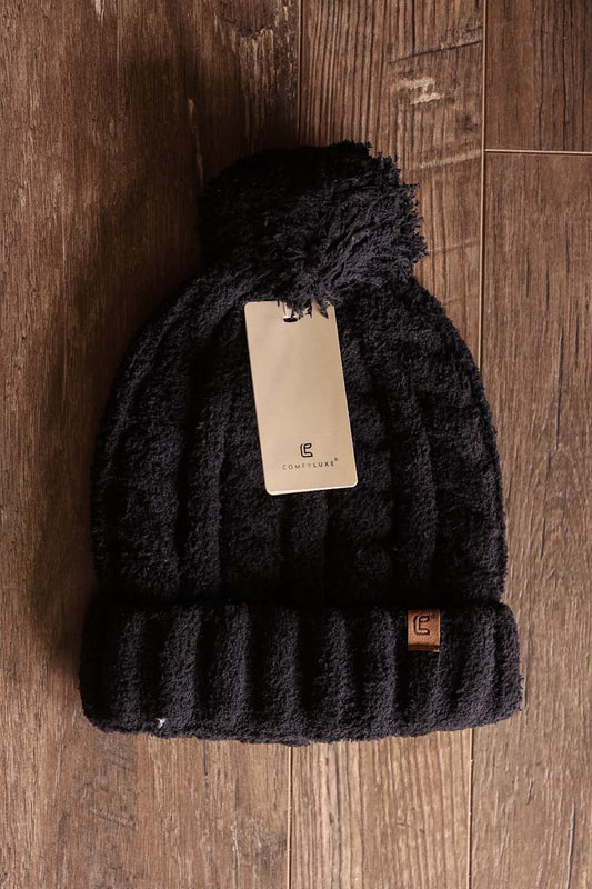 Black Cable Knit Beanie for Women | Gifts for Her at Classy Closet Online WOmen's Clothing Boutique 