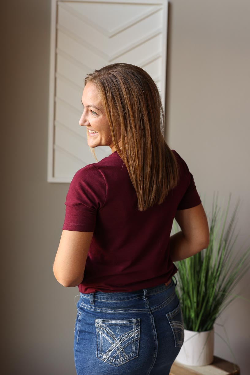 Burgundy Crewneck Layering