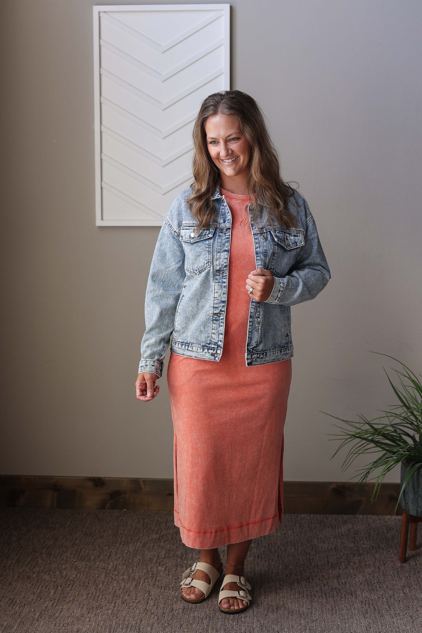 Blue Vintage Washed Denim Jacket; S-2XL PLUS