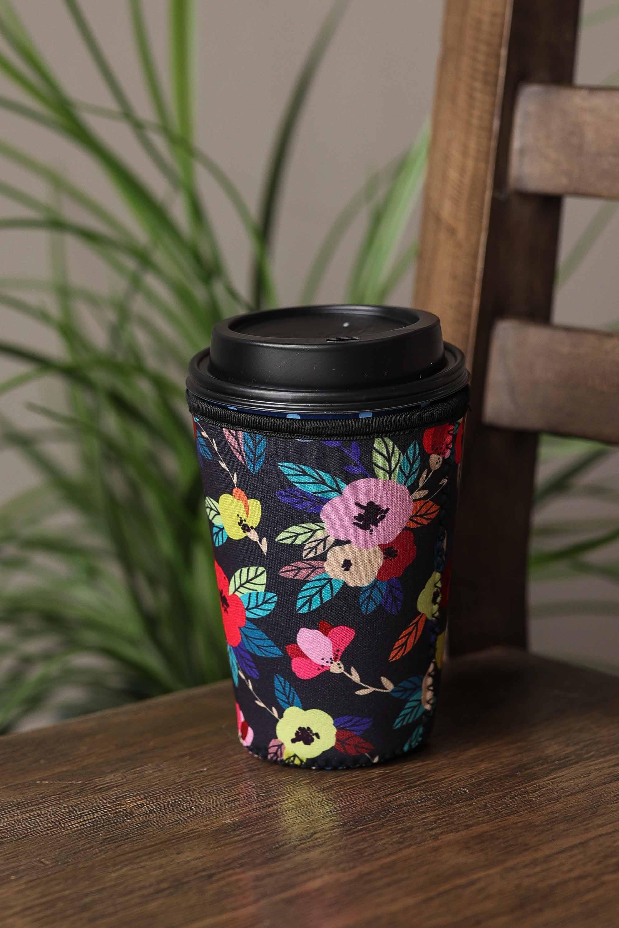 Save those hands holding those cold iced coffees! The are made of neoprene and are the perfect little beverage holders for the Summer or anytime! Medium fits Dunkin 24oz and Starbucks Venti&nbsp;