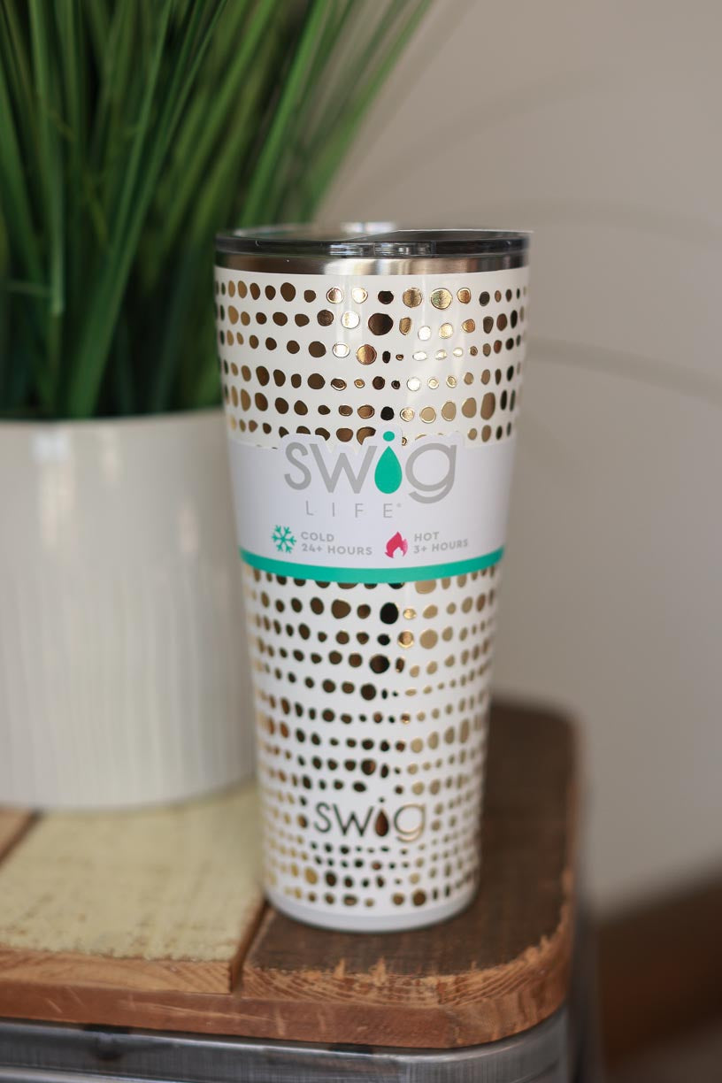 Gold White Glamazon 32oz Swig Tumbler Gifts for Her Teacher GIfts at Classy Closet Online Modest Boutique for Women