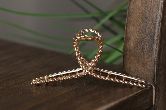 Gold Twist Claw Clip