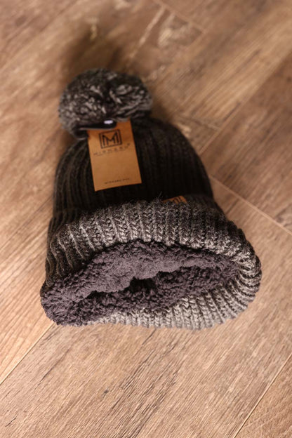 Charcoal Sherpa Lined Cable Knit Beanie for Women | Gifts for Her at Classy Closet Online WOmen's Clothing Boutique