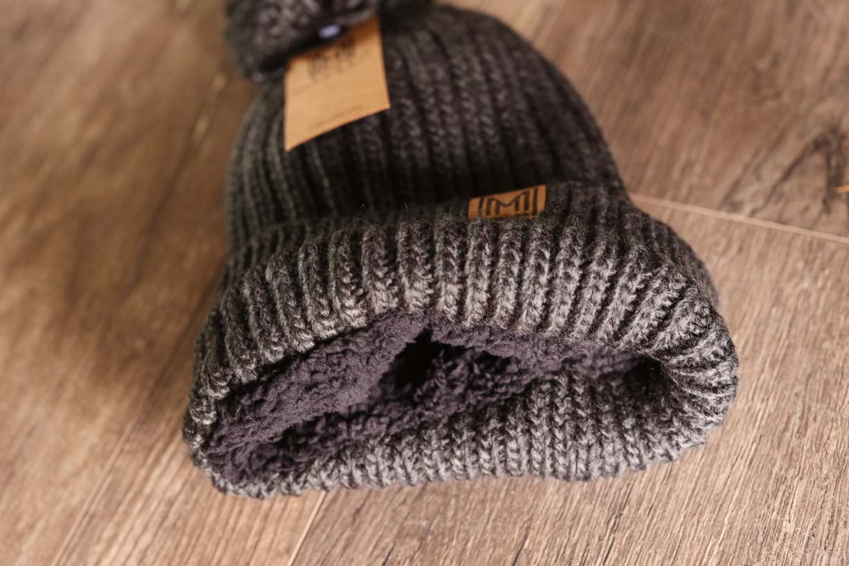 Black Sherpa Lined Cable Knit Beanie for Women | Gifts for Her at Classy Closet Online WOmen's Clothing Boutique 